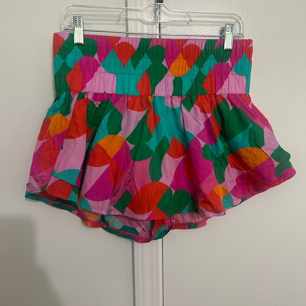 Peach Love California high waisted shorts with skirt overlay